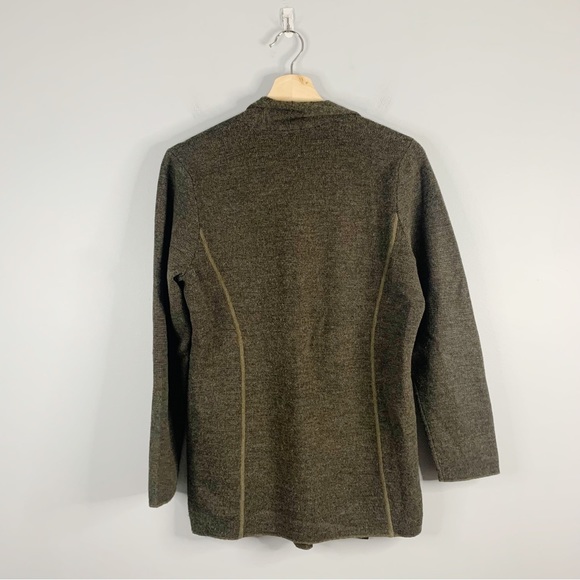 Eileen Fisher Womens Open Front Cardigan Sweater Merino Wool Knit Top Medium M - Picture 2 of 13